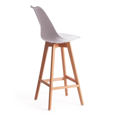 Стул барный Tetchair TULIP BAR mod. C1014H пластик/дерево, 57 х 48 х 104 см, белый 018 /натуральный