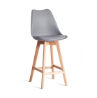 Стул барный Tetchair TULIP BAR mod. C1014H пластик/дерево, 57 х 48 х 104 см, серый 024 /натуральный