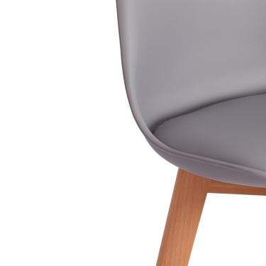Стул барный Tetchair TULIP BAR mod. C1014H-1 пластик/дерево, Grey (серый) 92717 / натуральный