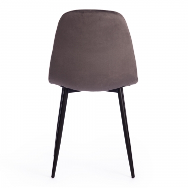 Стул Tetchair BREEZE mod. 4724 вельвет/металл, 44 х 53 х 87 см, Light grey светло-серый HLR24 / черный