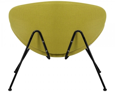 Кресло дизайнерское DOBRIN DOBRIN EMILY светло-зеленая ткань AF3, черное основание