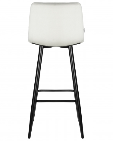 Стул барный DOBRIN DOBRIN NICOLE черные матовые ножки, светло-серый велюр 108-52