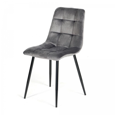 Стул CHILLY mod. 7094 металл/вельвет, 45 х 55 х 87,5 см, серый/черный, G062-40