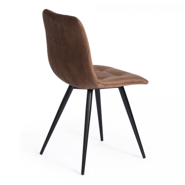 Стул Tetchair CHILLY mod. 7095 ткань/металл, 45x53х88 см, высота до сиденья 50 см, коричневый barkhat 12/черный