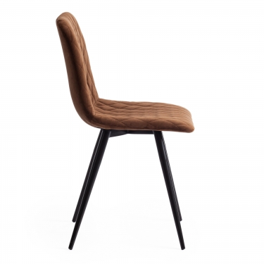 Стул Tetchair CHILLY X mod. 7096 ткань/металл, 45x53х88 см, высота до сиденья 50 см, коричневый barkhat 11/черный