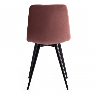 Стул Tetchair CHILLY X mod. 7096 ткань/металл, 45x53х88 см, высота до сиденья 50 см, коралловый barkhat 15 /черный
