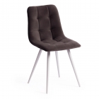 Стул Tetchair CHILLY mod. 7095 ткань/металл, 45x53х88 см, высота до сиденья 50 см, темно-серый barkhat 14/белый