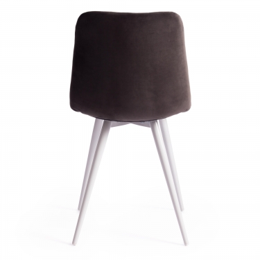 Стул Tetchair CHILLY mod. 7095 ткань/металл, 45x53х88 см, высота до сиденья 50 см, темно-серый barkhat 14/белый