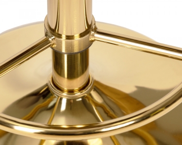 Табурет барный DOBRIN DOBRIN BRUNO GOLD серый велюр MJ9-75