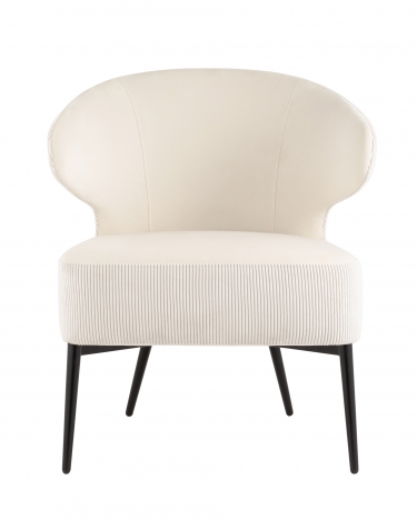 Кресло лаунж Stool Group Royal Stripes велюр Молочный
