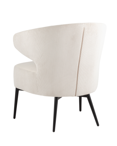 Кресло лаунж Stool group Royal Stripes велюр молочный