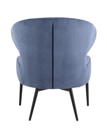 Кресло лаунж Stool group Royal Stripes велюр синий