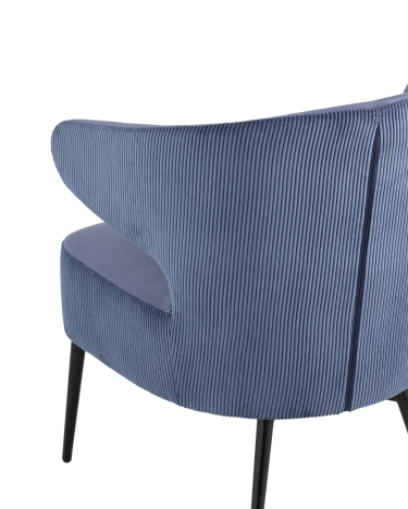 Кресло лаунж Stool group Royal Stripes велюр синий