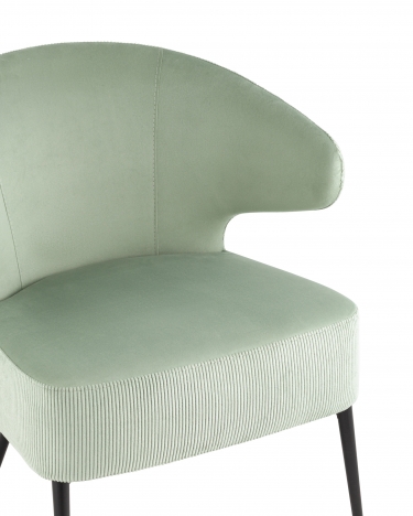 Кресло лаунж Stool Group Royal Stripes велюр Фисташковый