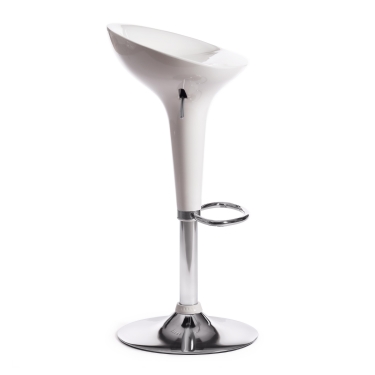 Стул барный Tetchair NAIL mod. KY801 металл/пластик, 424467-88 см, белый/хром
