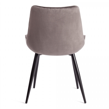 Стул Tetchair ABRUZZO mod. 8060 металл/вельвет, 52 х 63 х 85 см, светло-серый HLR 24/черный