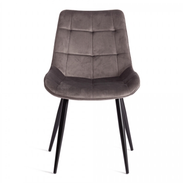 Стул Tetchair ABRUZZO mod. 8060 металл/вельвет, 52 х 63 х 85 см, светло-серый HLR 24/черный