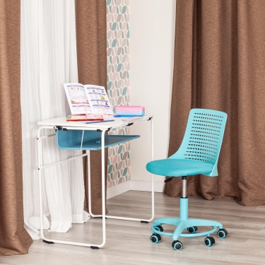 Кресло детское Tetchair Kiddy, ткань, бирюзовый