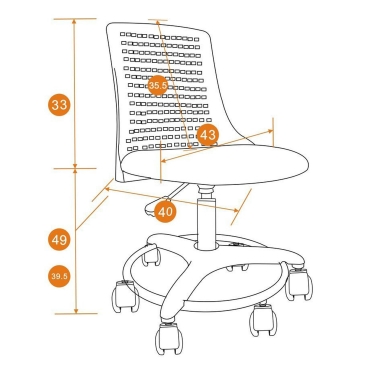 Кресло детское Tetchair Kiddy, ткань, бирюзовый