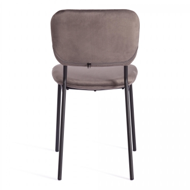 Стул Tetchair CAROL mod. UC06 металл, вельвет, 45 х 56 х 82 см, Light grey светло-серый HLR24 / черный