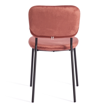 Стул Tetchair CAROL mod. UC06 металл, вельвет, 45 х 56 х 82 см, Coral коралловый HLR44 / черный