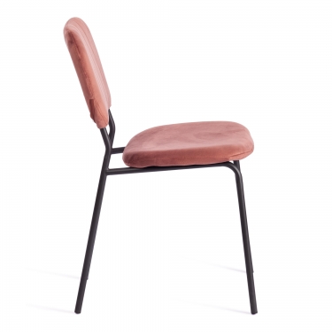 Стул Tetchair CAROL mod. UC06 металл, вельвет, 45 х 56 х 82 см, Coral коралловый HLR44 / черный