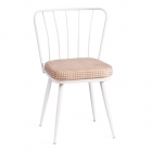 Стул Tetchair YANIS mod. 983 металл/ткань, 42.5 х 50.5 х 82.5 см, бело-коричневая клетка