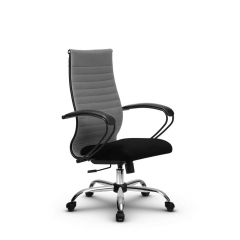 Кресло офисное МЕТТА B 2b 19/K130, Основание 17833 Комплект 2 Светло-серое Черное