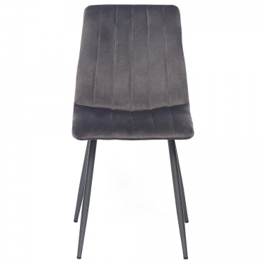 Стул Tetchair DUBLIN mod. 7066 металл,ткань, 45 х 56 х 88 х 51 см, серый вельвет/антрацит, G062-40