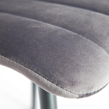 Стул Tetchair DUBLIN mod. 7066 металл,ткань, 45 х 56 х 88 х 51 см, серый вельвет/антрацит, G062-40