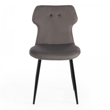 Стул Tetchair ROBOCOP mod. DC0128 вельвет/металл, 57 х 46 х 85 см , серый HLR 24/черный