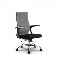 Кресло офисное МЕТТА B 2b 19/U158, Основание 17833 Комплект 2 Светло-серое Черное