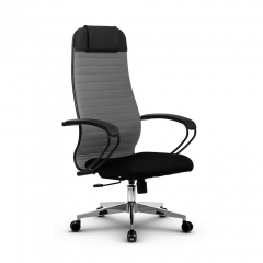 Кресло офисное МЕТТА B 1b 21/K130, Основание 17834 Комплект 3 Светло-серое Черное