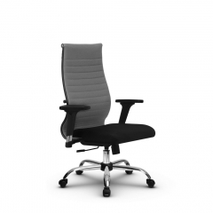 Кресло офисное МЕТТА B 2b 19/2D, Основание 17833 Комплект 2 Светло-серое Черное