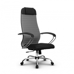 Кресло офисное МЕТТА B 1b 21/K131, Основание 17833 Комплект 2 Светло-серое Черное