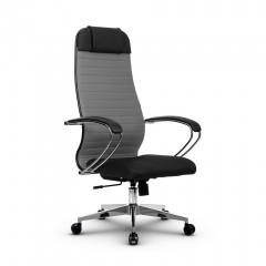 Кресло офисное МЕТТА B 1b 21/K131, Основание 17834 Комплект 3 Светло-серое Черное