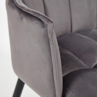 Кресло Tetchair SASKIA mod. 8283 металл/ткань, 55 х 61 х 85см, серый G-062-40/черный