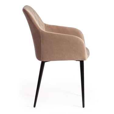 Кресло Tetchair BREMO mod. 708 ткань/металл, 58х55х83 см, высота до сиденья 48 см, бежевый barkhat 5/черный