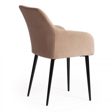 Кресло Tetchair BREMO mod. 708 ткань/металл, 58х55х83 см, высота до сиденья 48 см, бежевый barkhat 5/черный