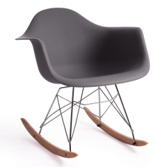 Кресло-качалка CINDY mod. C1025A пластик/металл/дерево, 65 х 61 х 74 см, серый 024 /натуральный