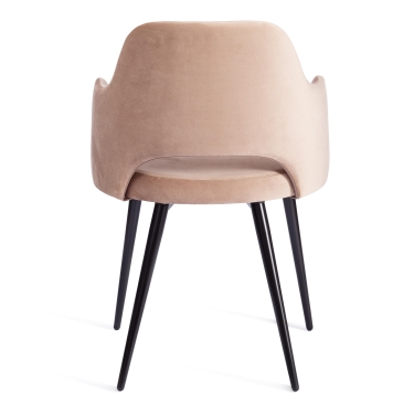 Стул WISHBONE mod. C-5280 дерево гевея, ткань , 53 х 56 х 77 см , Темный орех HN GLAZE, ткань коричневый SL-19