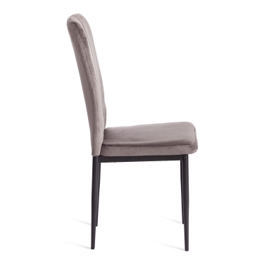 Стул Tetchair VERTER mod. 37 металл/вельвет, 43 х 41 х 96 см, Light grey светло-серый HLR24 / черный