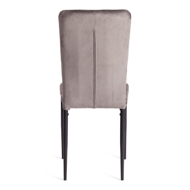 Стул Tetchair VERTER mod. 37 металл/вельвет, 43 х 41 х 96 см, Light grey светло-серый HLR24 / черный