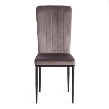 Стул Tetchair VERTER mod. 37 металл/вельвет, 43 х 41 х 96 см, Light grey светло-серый HLR24 / черный