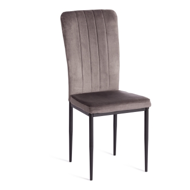 Стул Tetchair VERTER mod. 37 металл/вельвет, 43 х 41 х 96 см, Light grey светло-серый HLR24 / черный