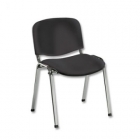 Стул для посетителей EasyChair EChair Rio ИЗО хром, ткань чёрная 9745 С-11 ТК-1