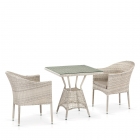 Комплект плетеной мебели Афина-мебель T706/Y350-W85 Latte 2Pcs