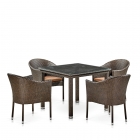 Комплект плетеной мебели Афина-мебель T257A/Y350A-W53 4PCS Brown