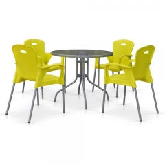 Комплект мебели для кафе TD90/XRF065BY-Yellow 4Pcs