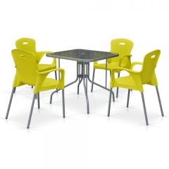 Комплект мебели для кафе TL80x80/XRF065BY-Yellow 4Pcs